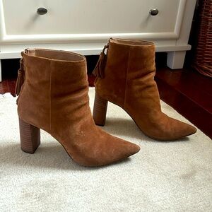 Camel Suede Booties